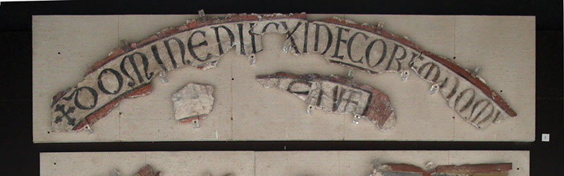 Late Romanesque capitals in a mural from the Akataleptos monastery in Constantinople