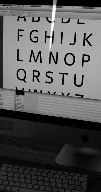Custom Font for Basic type design workshop - Gjøvik: Typeface design course by Typetogether
