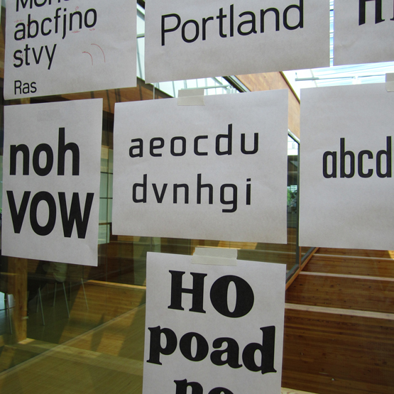 Portland: typeface design workshop