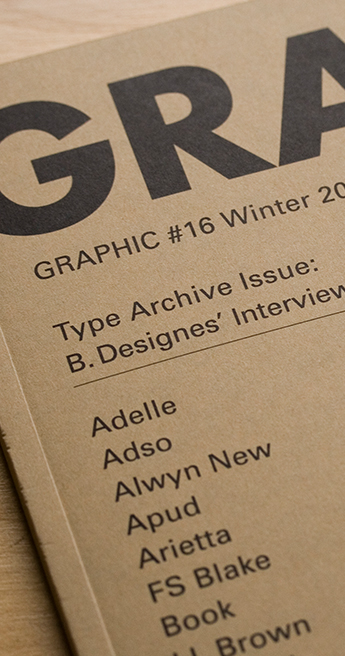 Custom Font for  - Veronika and José interviewed at Graphic magazine by Typetogether