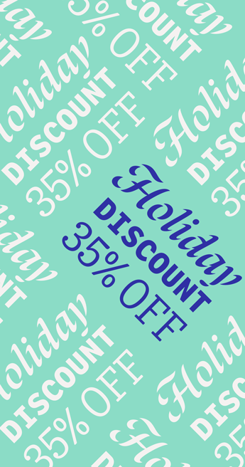 Custom Font for  - Holiday discount: More for less! by Typetogether