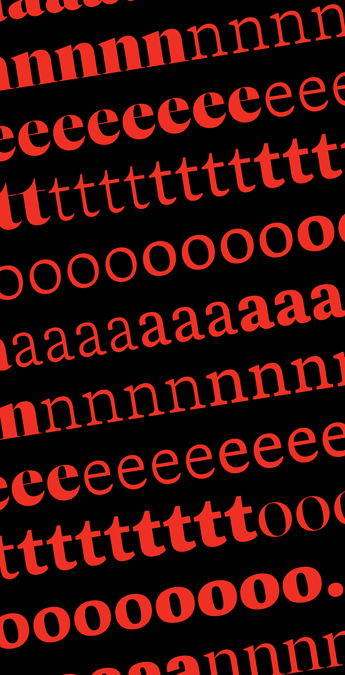Custom Font for  - Aneto in progress by Typetogether