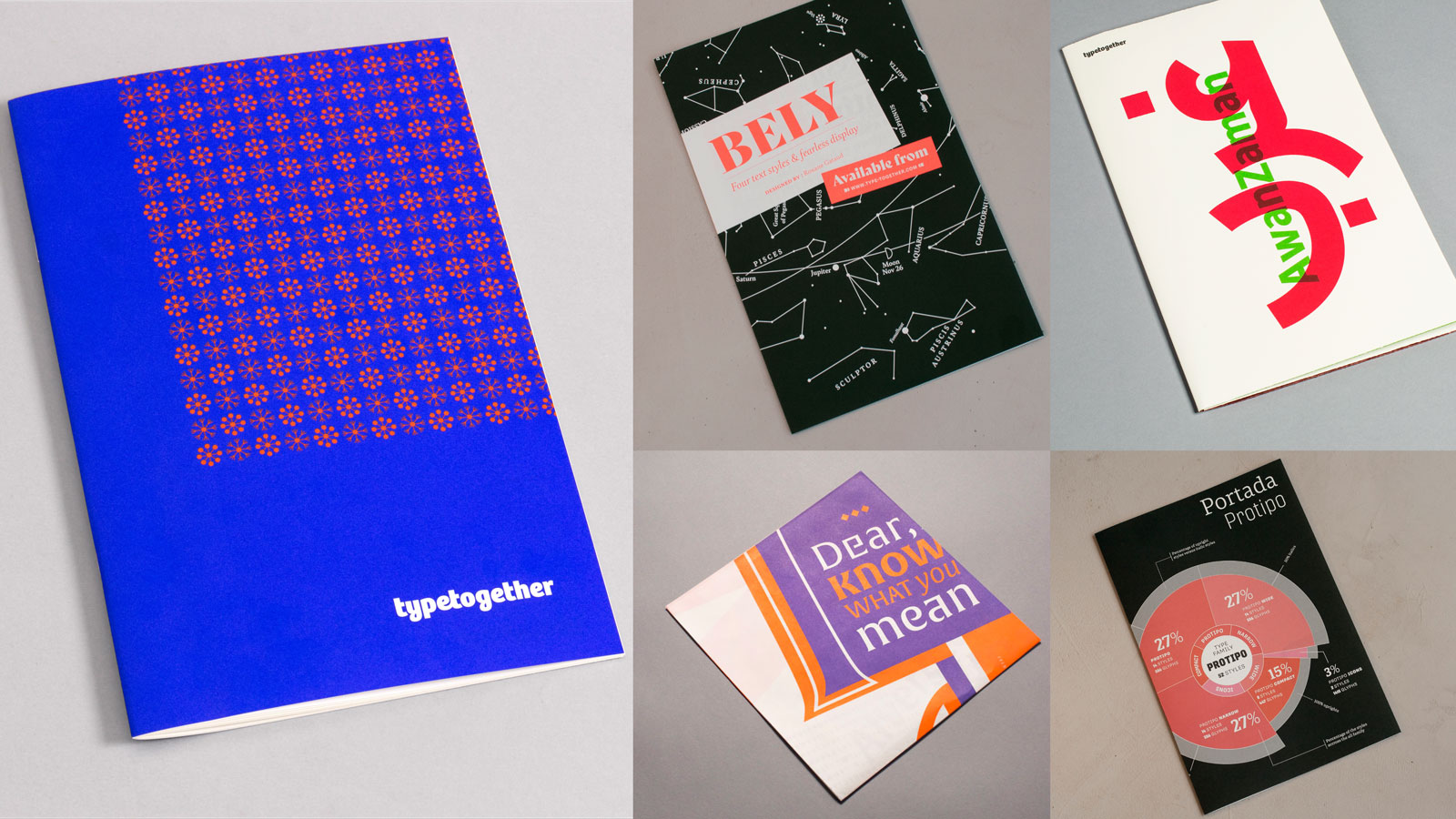 TypeTogether printed specimens