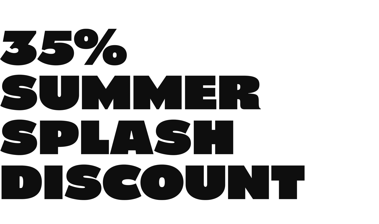 35% summer splash discount in all typefaces