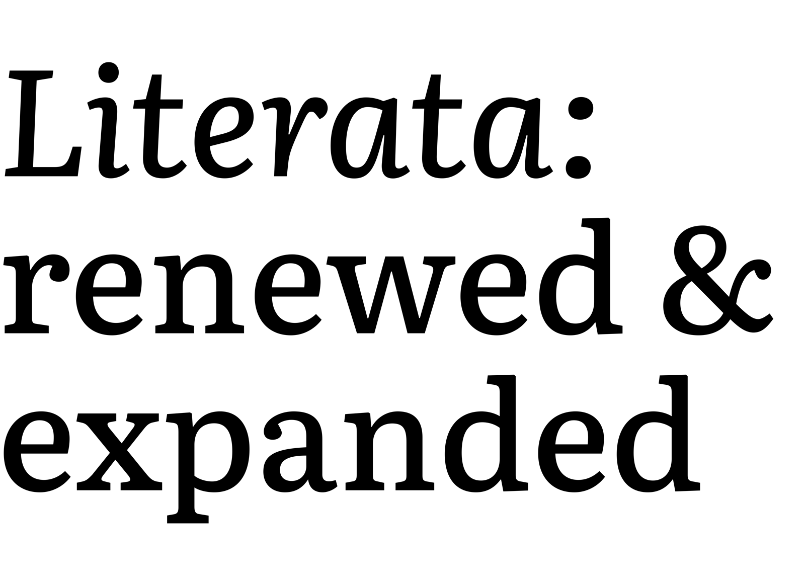 Literata: renewed & expanded