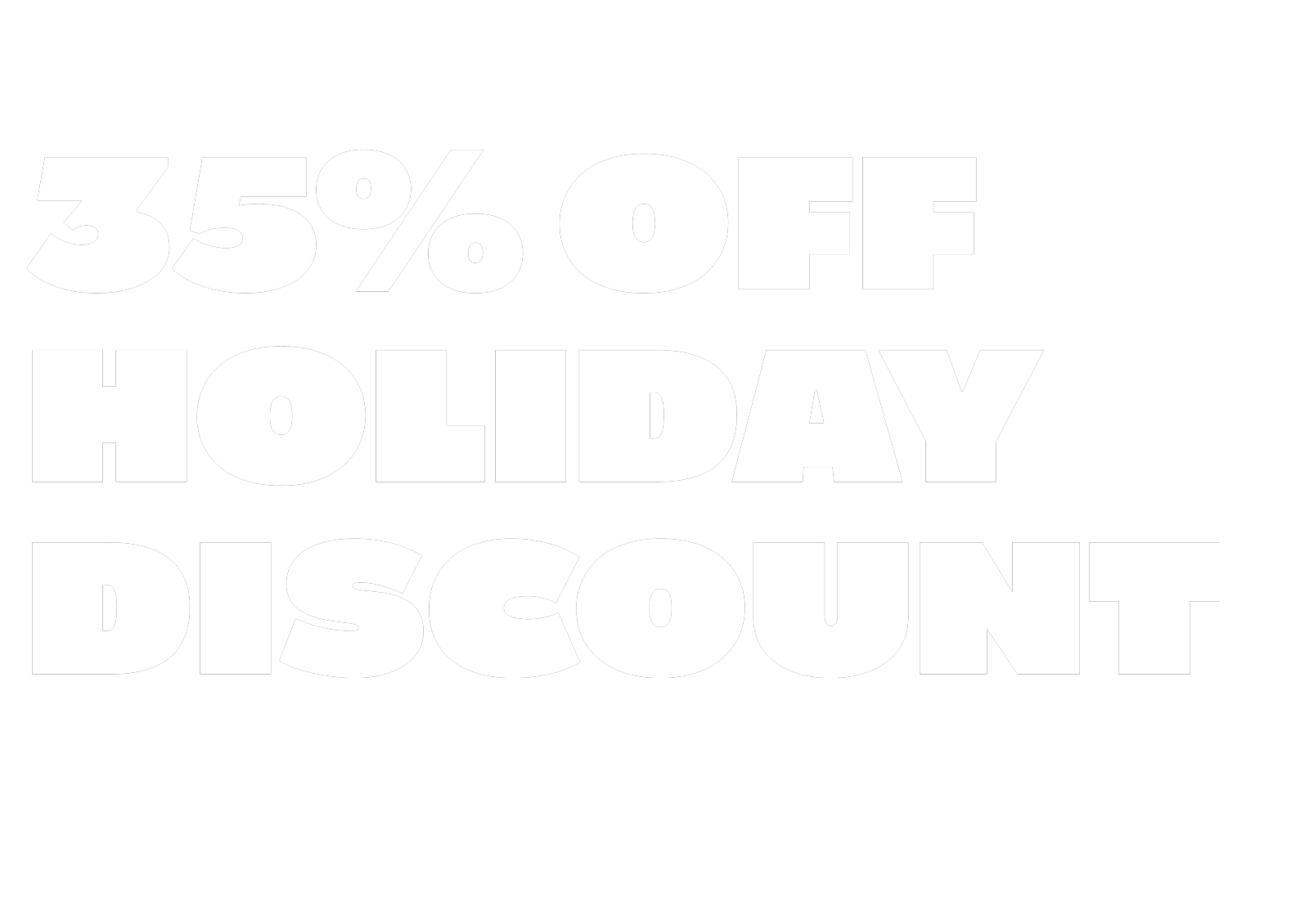 60% off Holidays discount