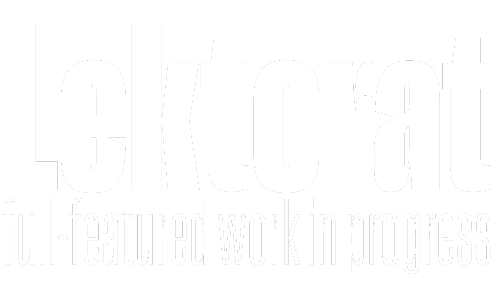 Lektorat: full-featured work in progress