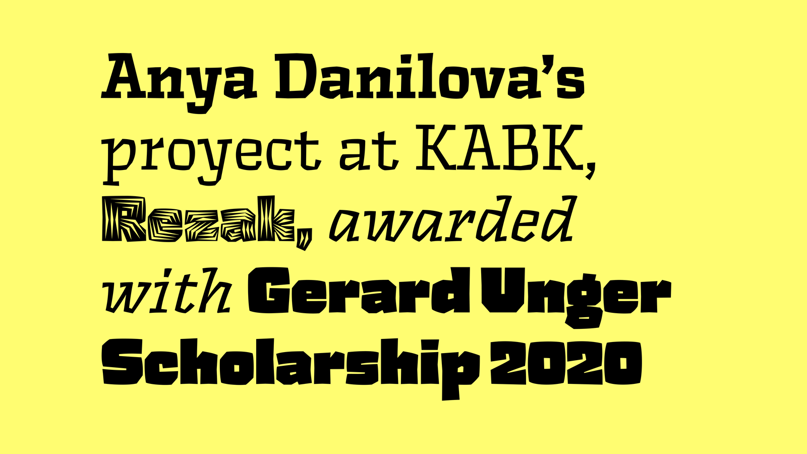 Rezak typeface
