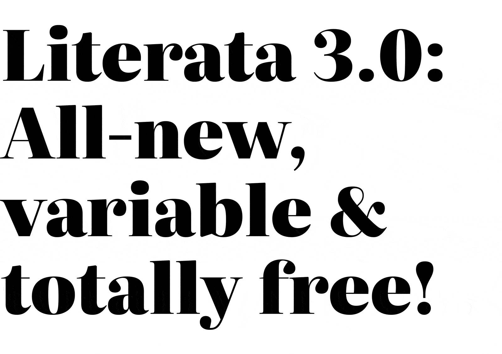 New release: Literata 3