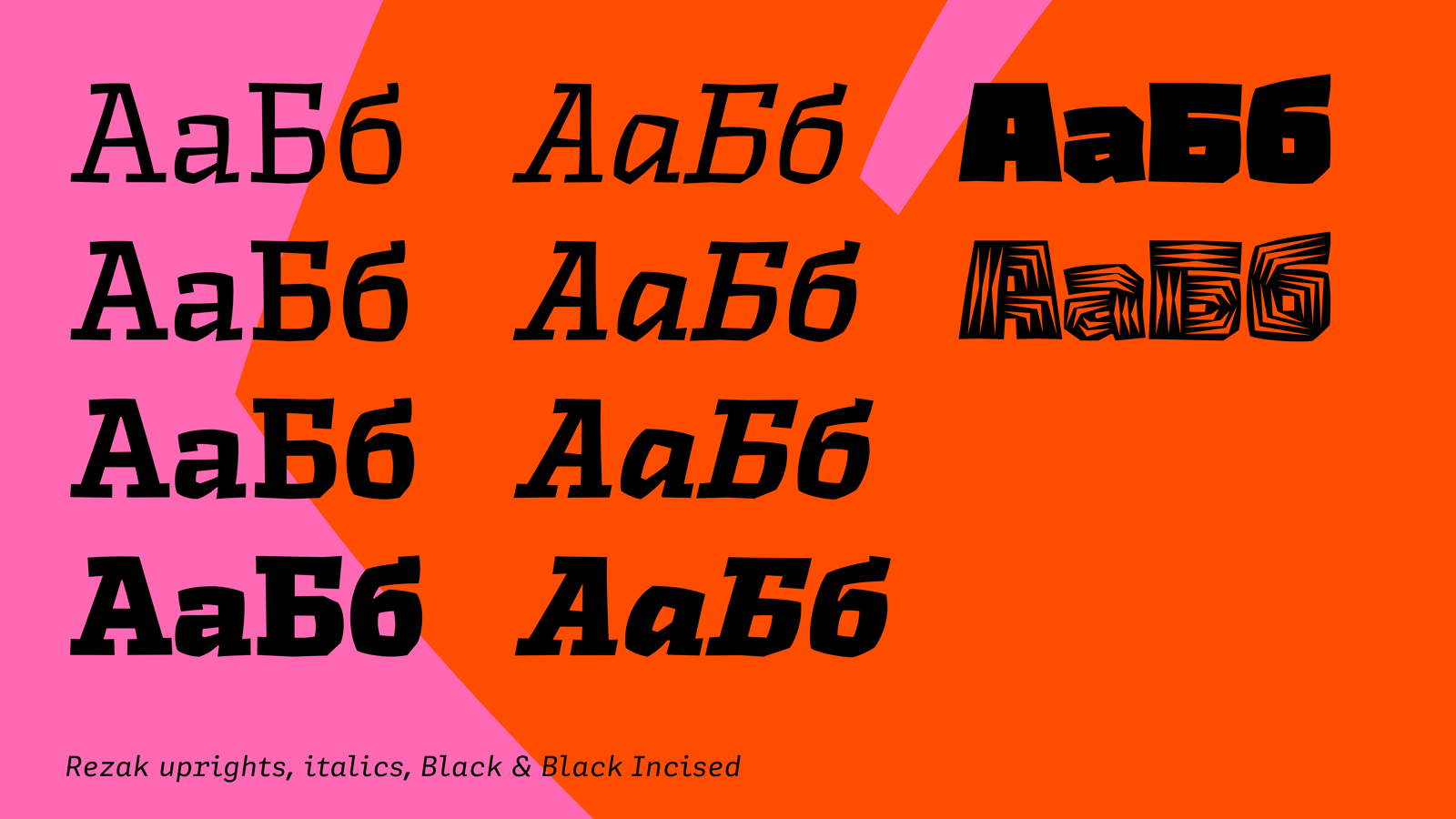 Anya Danilova’s new Rezak font family
