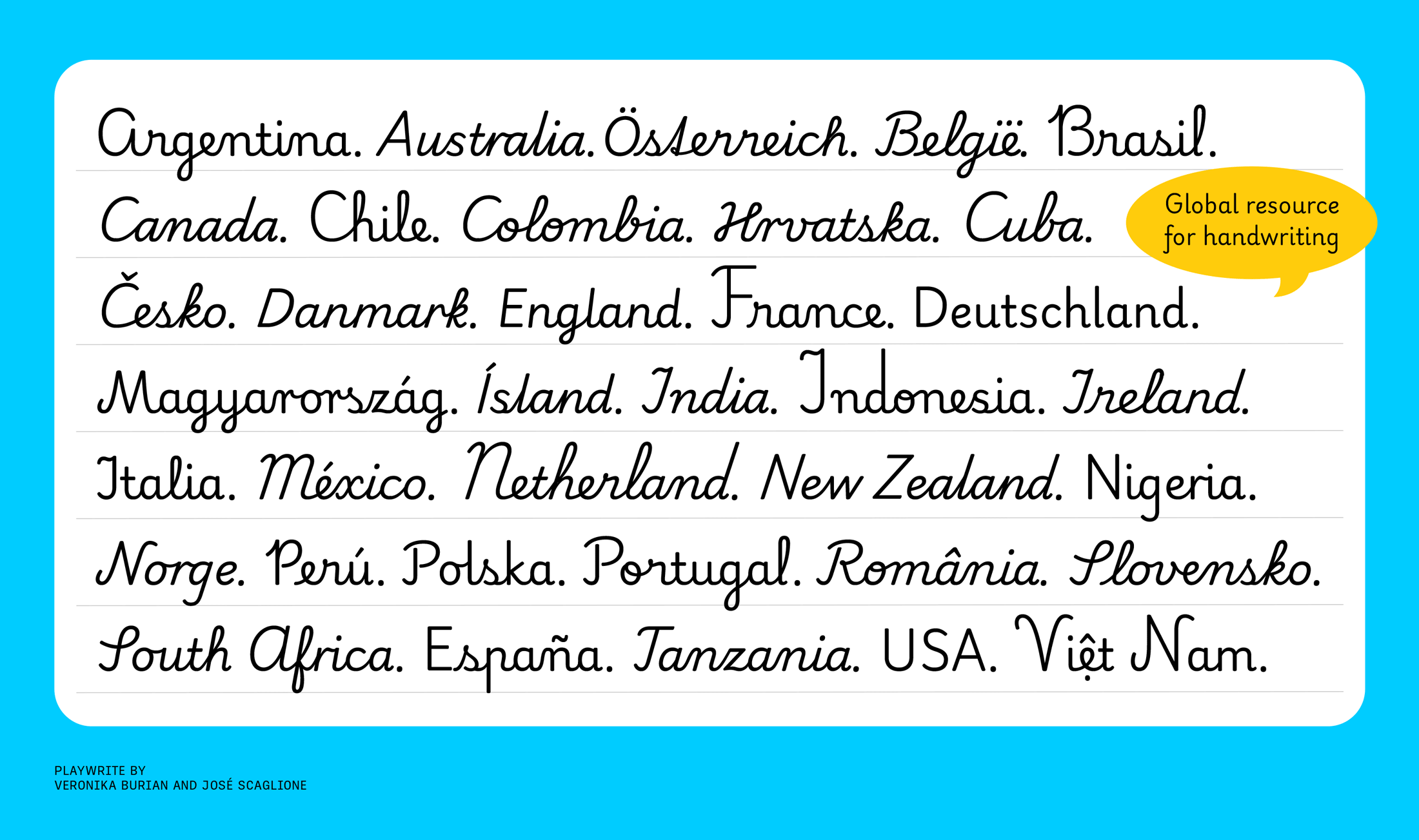 Playwrite new font release