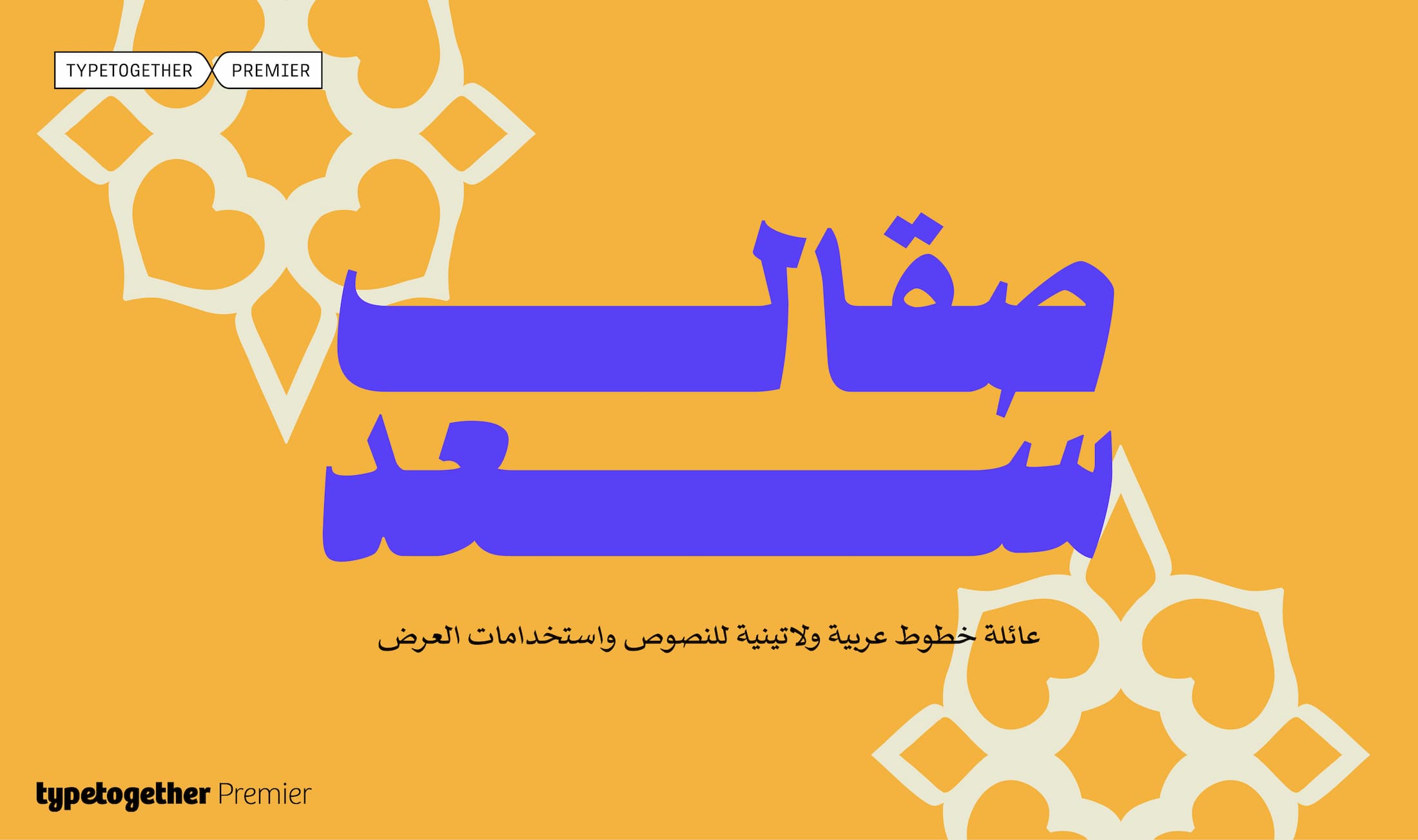 Try Sakkal Saad for free on Typetogether Premier