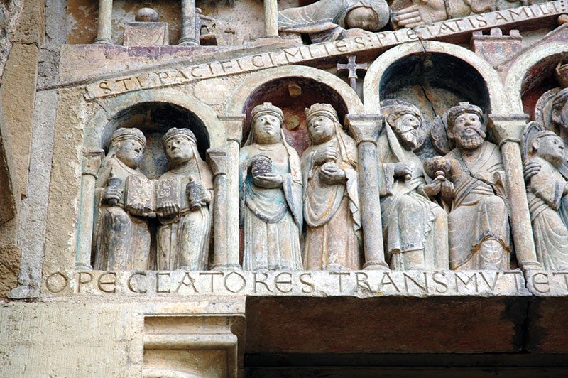 Part of the tympanum of St Foy