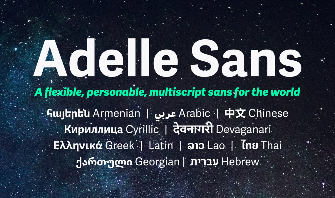 Adelle Sans multiscript