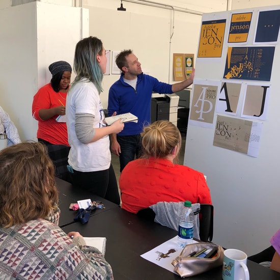 Joshua Farmer teaching at the Kansas City Art Institute (KCAI)