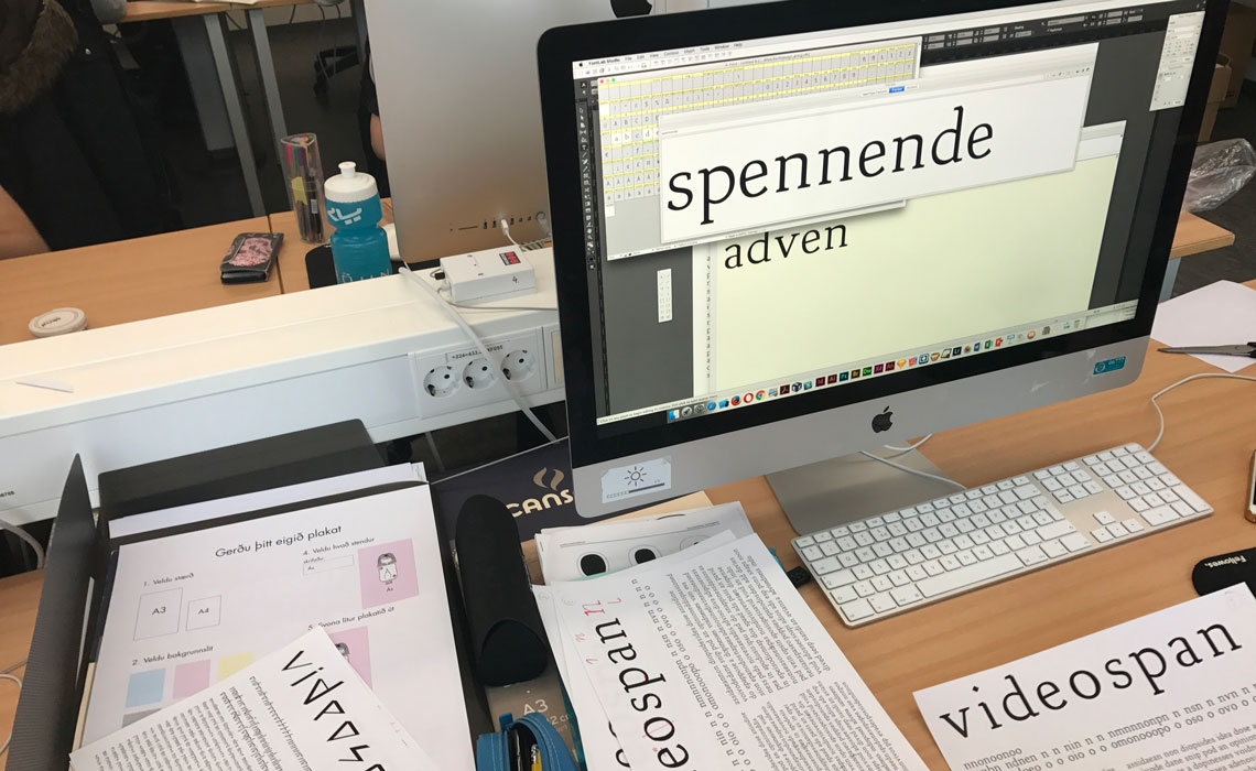 Type design master class in Norway