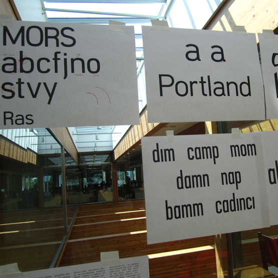 Portland: typeface design workshop