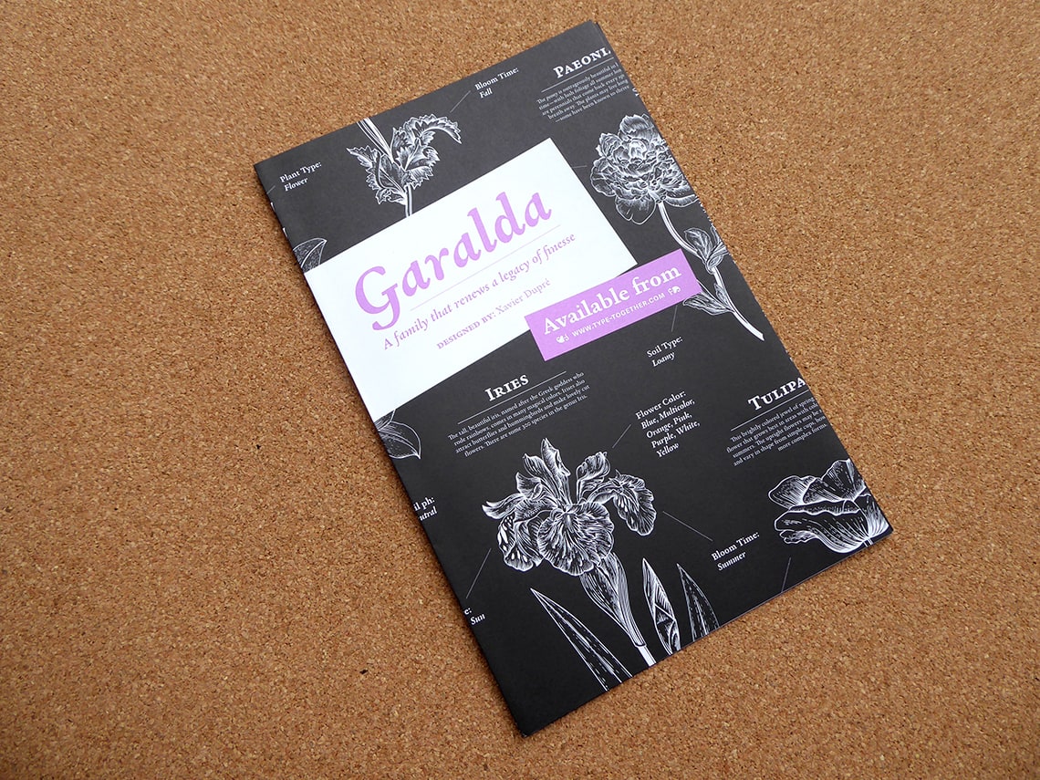 New Garalda type specimen.