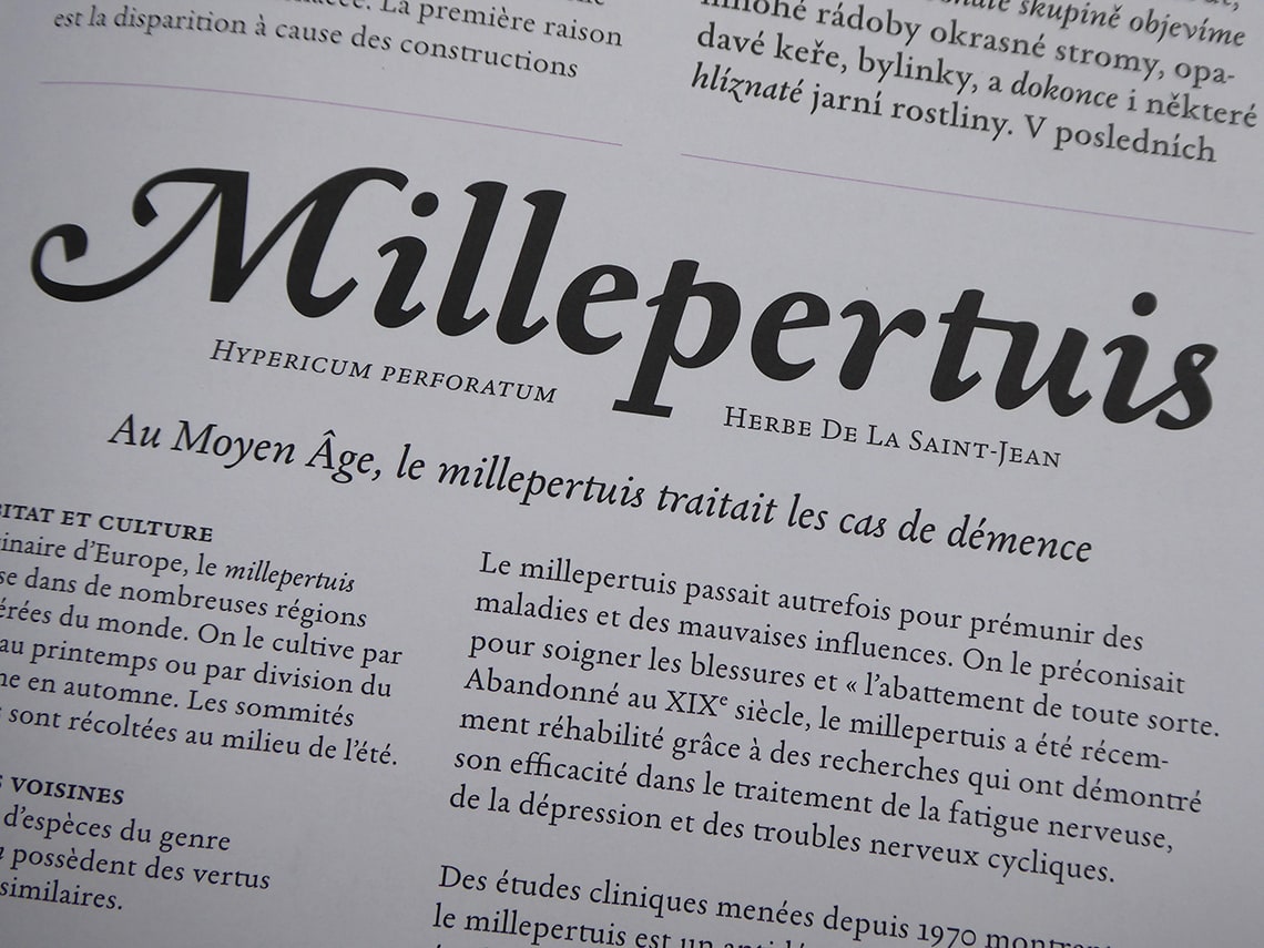 New Garalda type specimen.