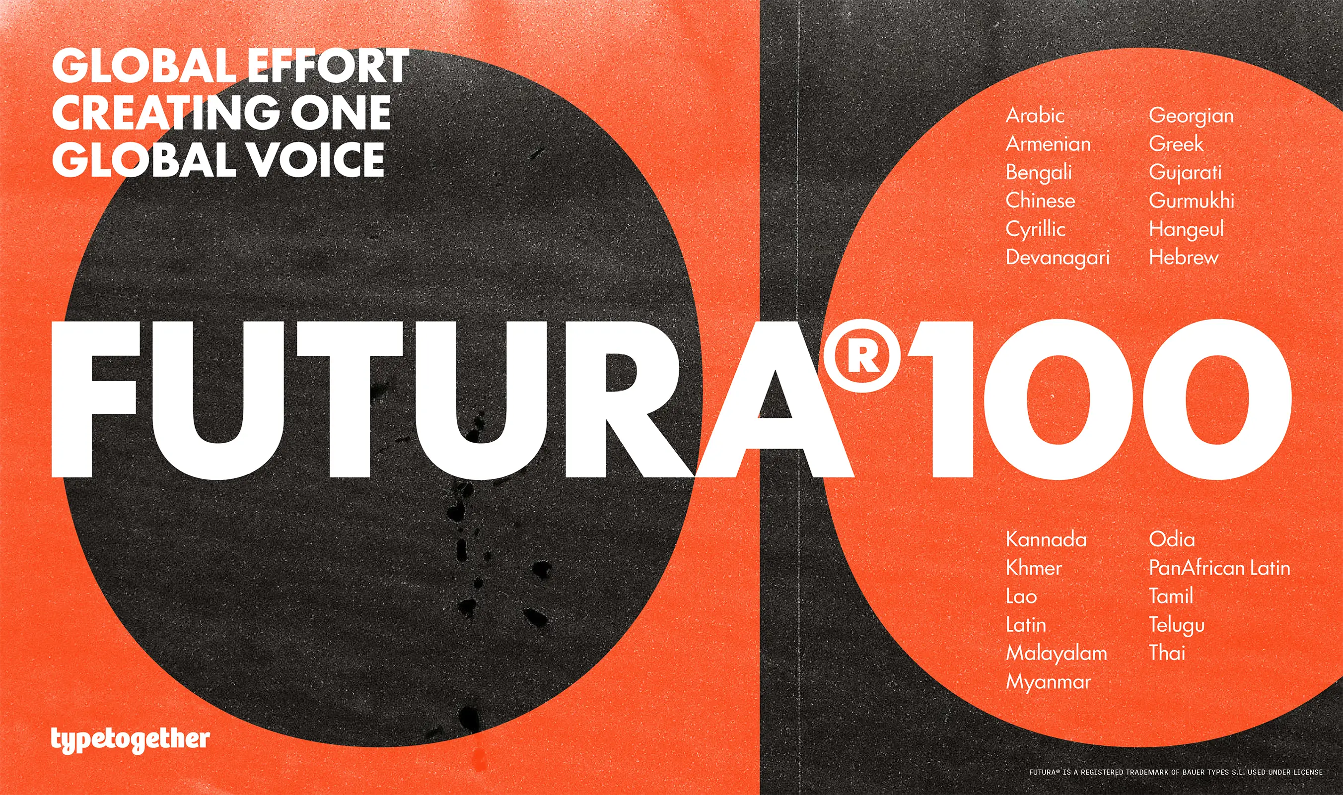 Futura®, a typography icon, reimagined for global branding.
