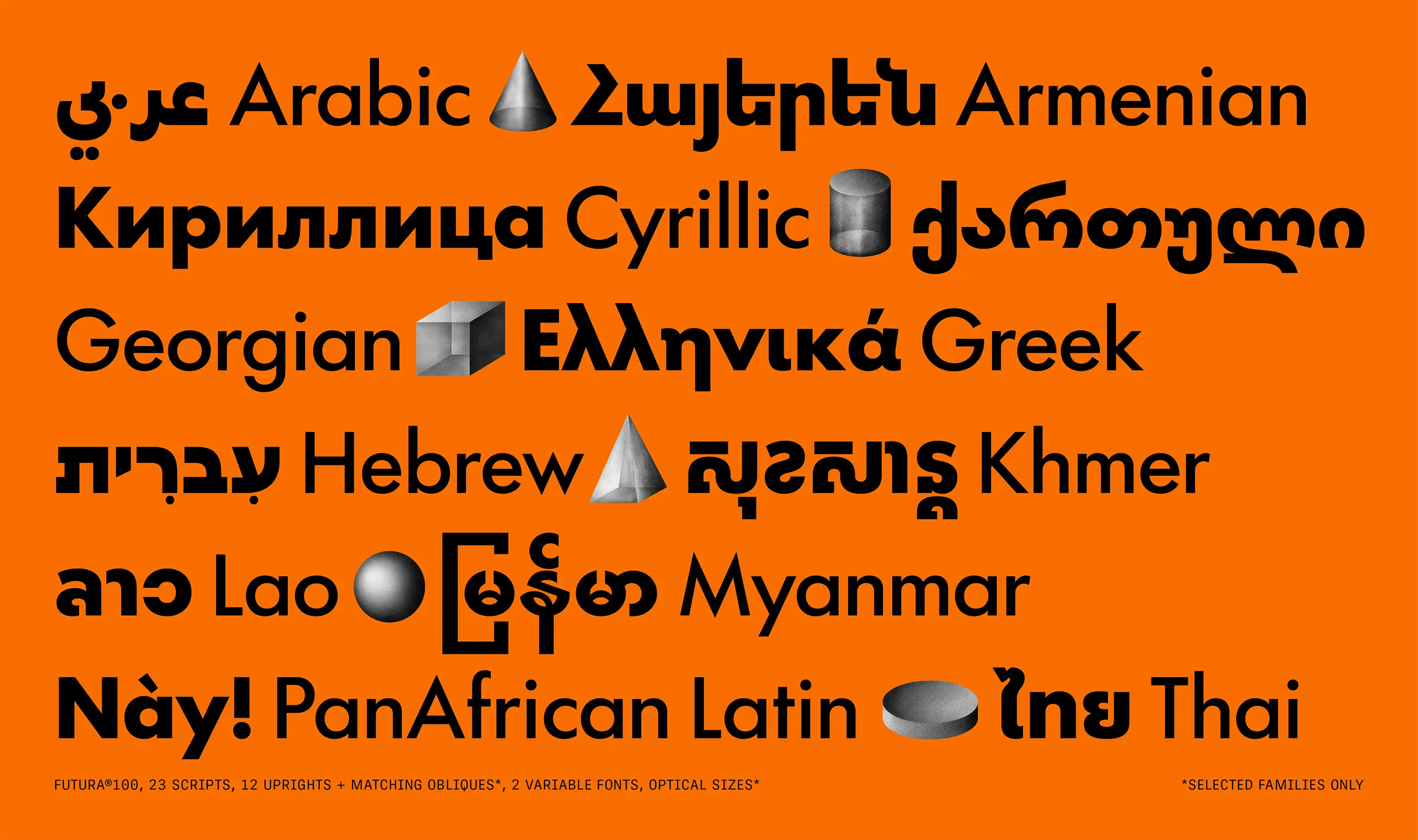 Futura®, a typography icon, reimagined for global branding.