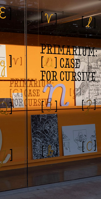 Custom Font for  - ‘Primarium: A case for cursive’ exhibition finishes its run at the HMCT Gallery by Typetogether