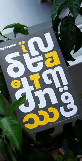 Custom Font for  - New Futura®100 and Postea printed matter by Typetogether