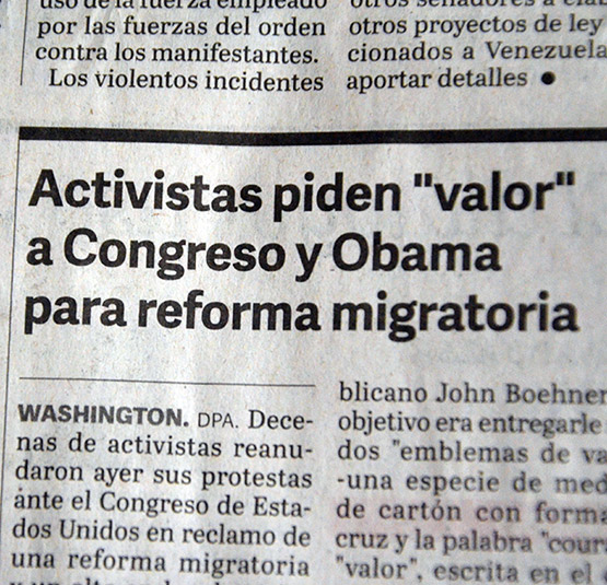 Diario las Américas use Abril and Adelle Sans.