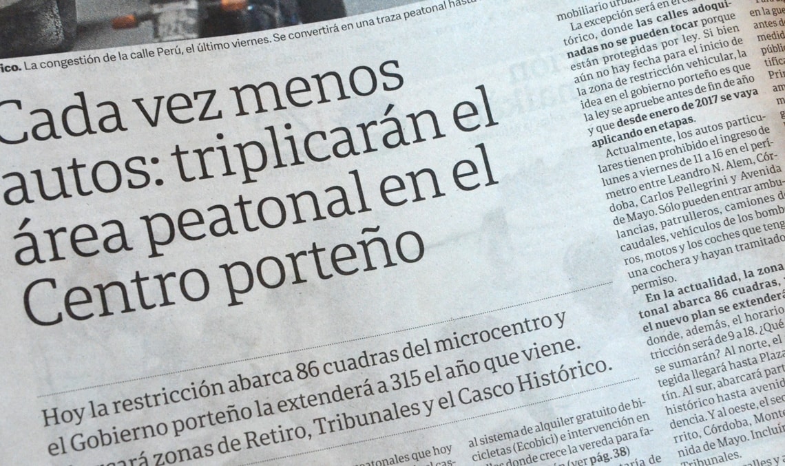 portada font shown in title of clarin newspaper