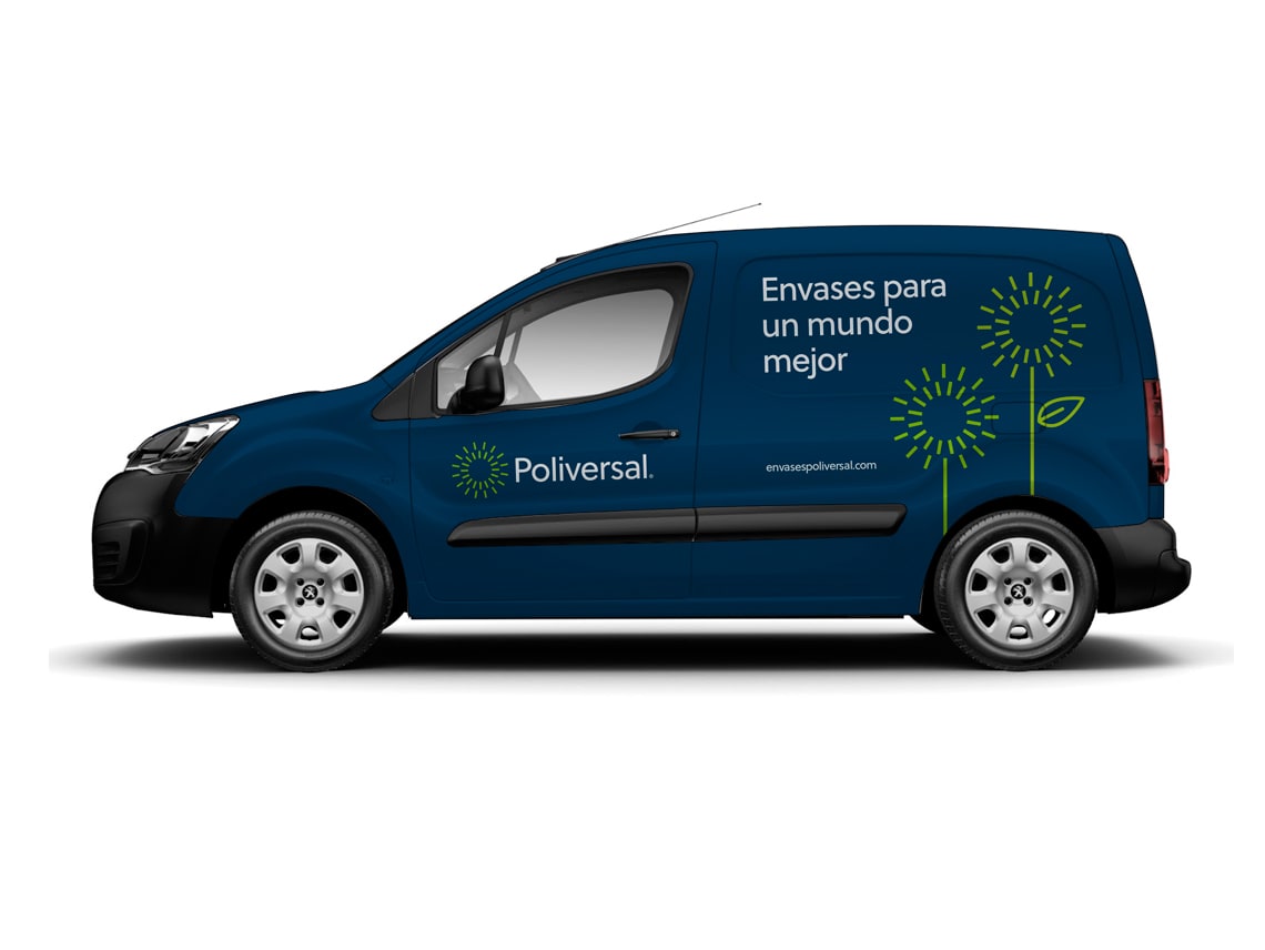 The new Poliversal logo and corporate identity uses Soleil