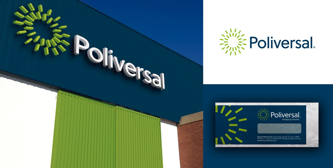The new Poliversal logo and corporate identity uses Soleil