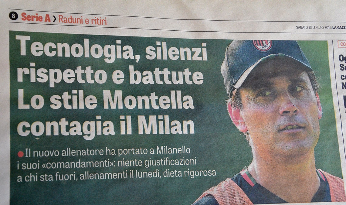 Tablet Gothic in use in the Italian sport newspaper La Gazzetta dello Sport.