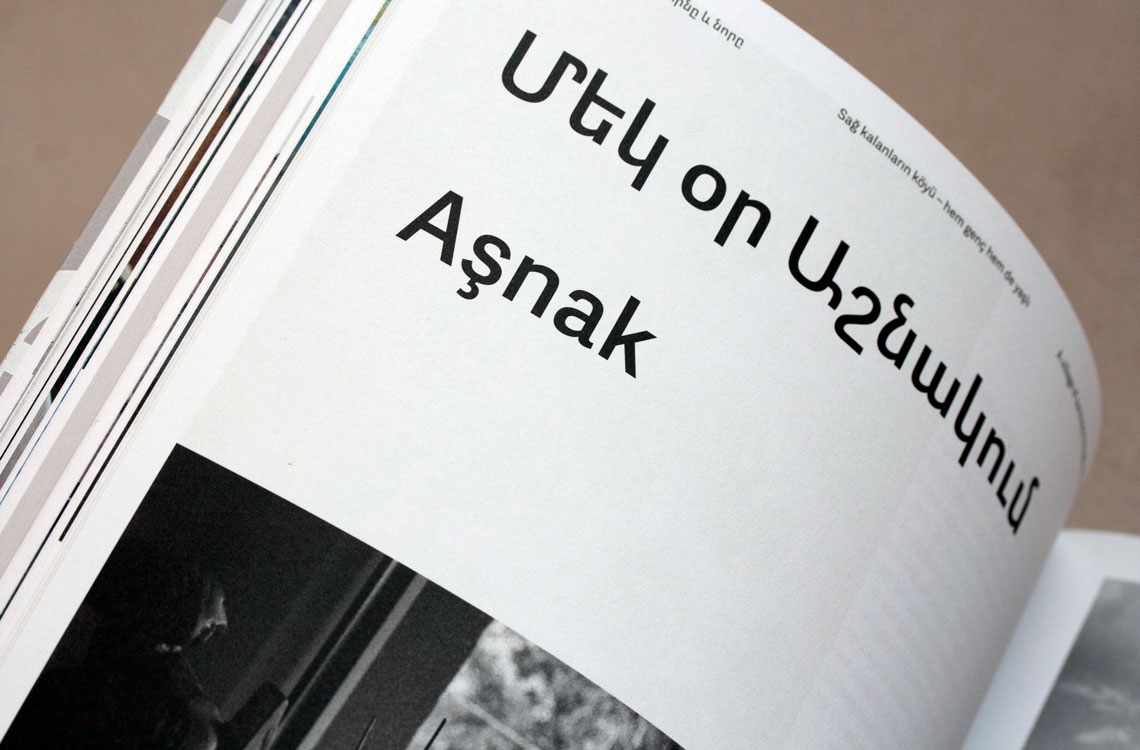 Adelle Sans Armenian used in the Acting Together magazine.