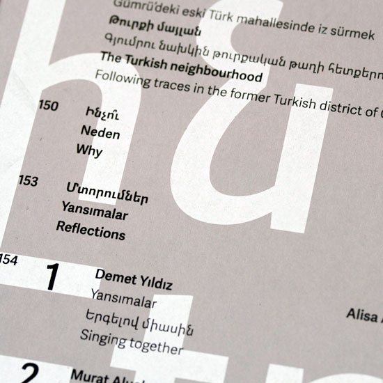 Adelle Sans Armenian used in the Acting Together magazine.