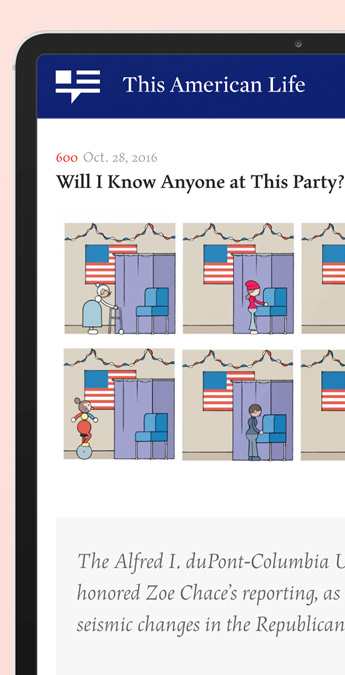 Custom Font for  - Maiola in This American Life Website by Typetogether